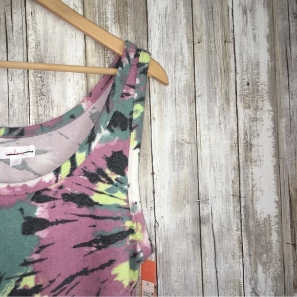 NWT Colsie Tie Dye Crop Sleep Shirt - Picture 2 of 4